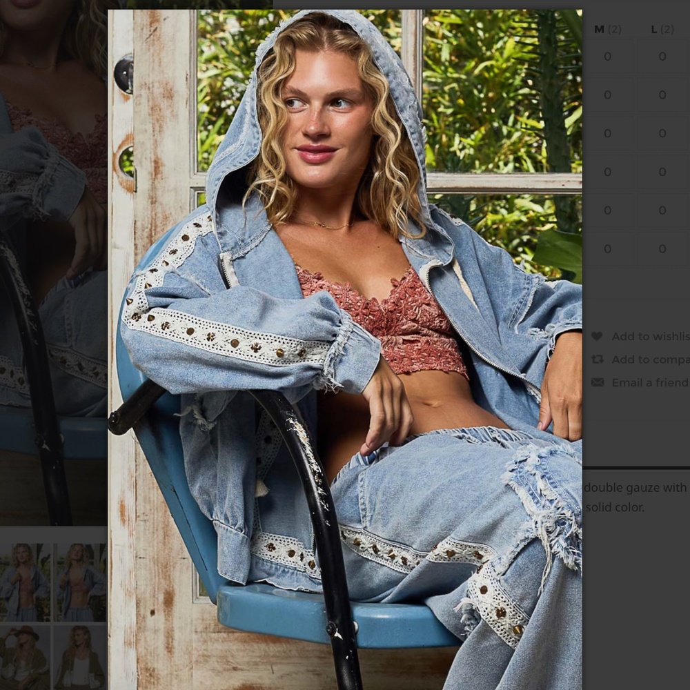 POL Light Blue Denim Joggers - Picture 2 of 13